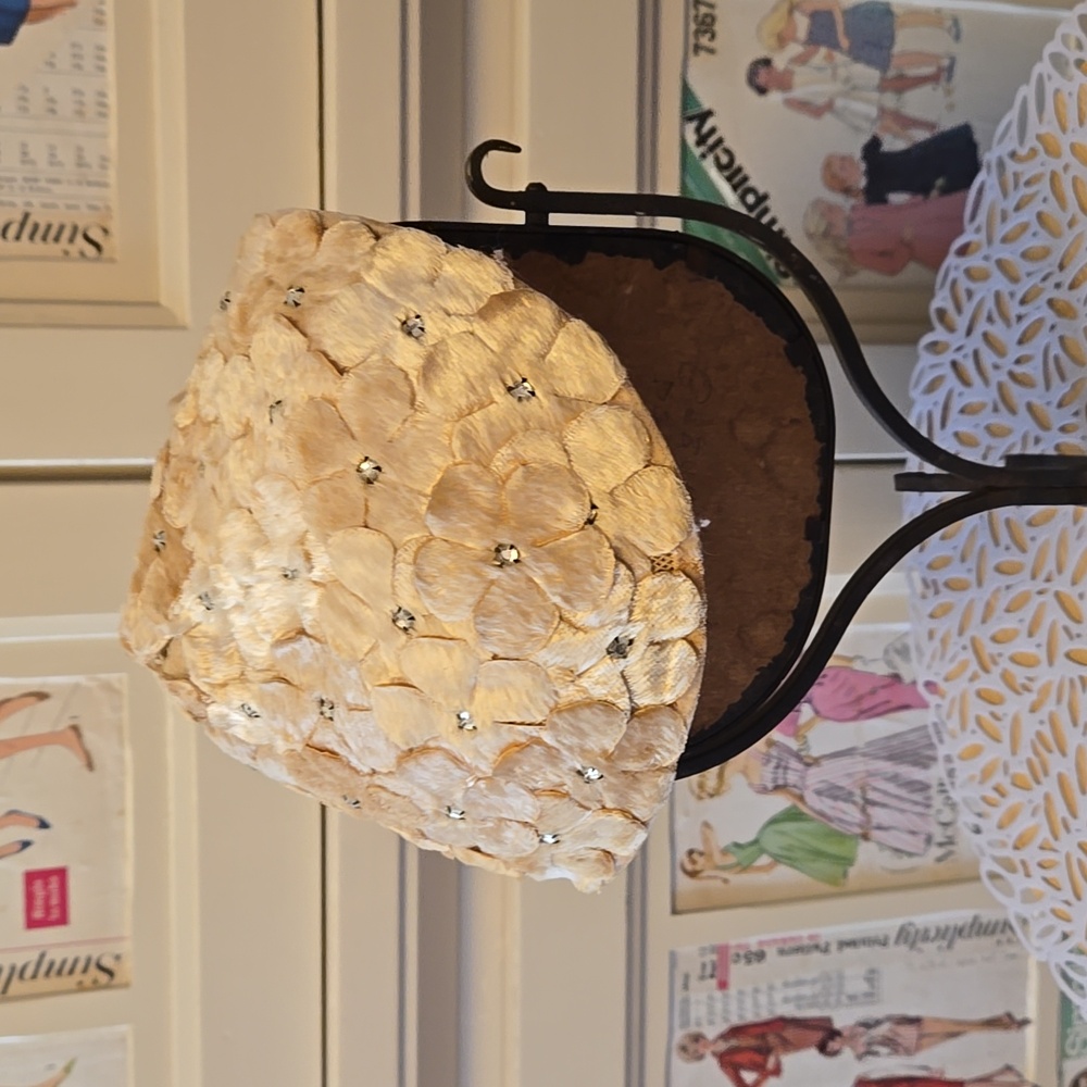 Vintage Cream Patchwork Beanie - image 2